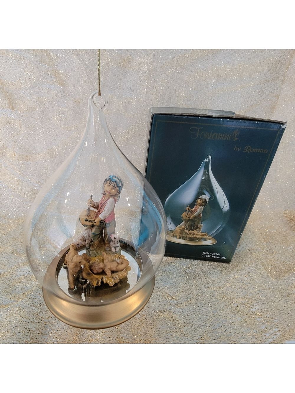 Fontanini NATIVITY Little Drummer Boy Ornament Blown Glass by Roman #56245